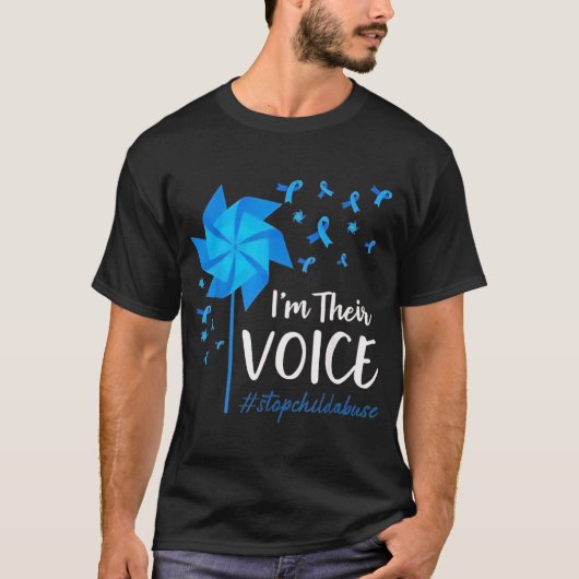 Child Abuse Prevention Awareness I'm Their Voice P Tシャツ (正面)
