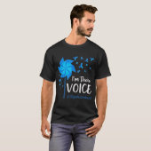 Child Abuse Prevention Awareness I'm Their Voice P Tシャツ (正面フル)