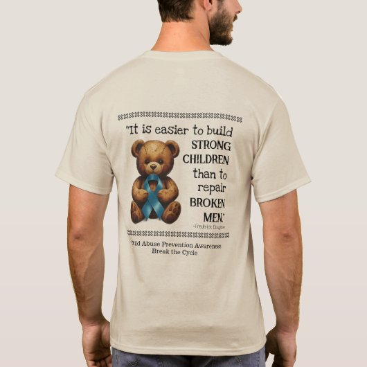 Child Abuse Prevention Awareness Tシャツ (裏面)