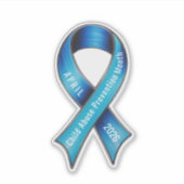 Child Abuse Prevention Month 2026 Blue Ribbon  シール (正面)