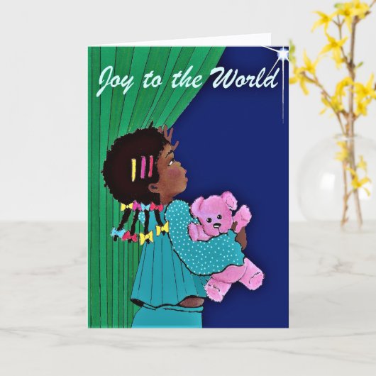 Child and Christmas Star  カード (黄色い花)