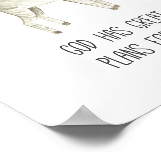 Child Bible Verse God Has Great Plans For Me ポスター (角)