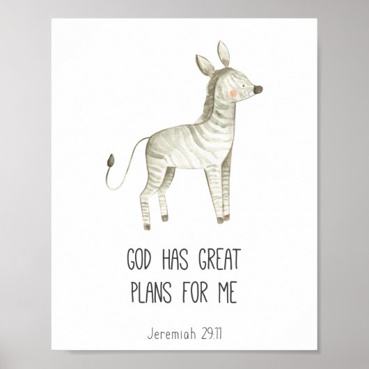 Child Bible Verse God Has Great Plans For Me ポスター (正面)