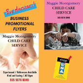 Child Care Business Babysitting Advertising Flyer チラシ