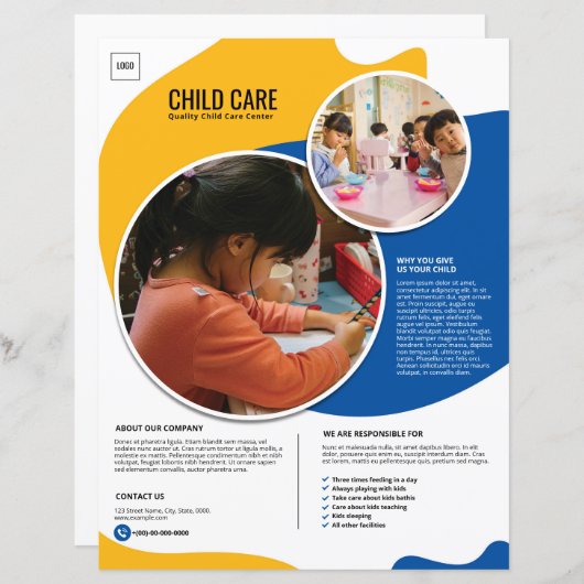 Child Care Flyer Template (正面/裏面)