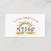 Child Daycare Childcare Service Rainbow 名刺 (正面)