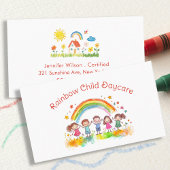 Child Daycare Childcare Service Rainbow 名刺