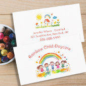 Child Daycare Childcare Service Rainbow 名刺