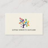 Child Daycare Childcare Service Tree Logo 名刺 (正面)