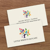 Child Daycare Childcare Service Tree Logo 名刺