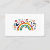 Child Daycare Rainbow Childcare Center Service 名刺 (裏面)