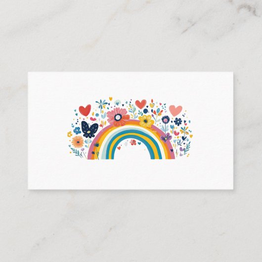 Child Daycare Rainbow Childcare Center Service 名刺 (裏面)