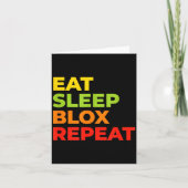 Child Eat Sleep Blox Repeat - Kids Gaming Slogan F カード (正面)
