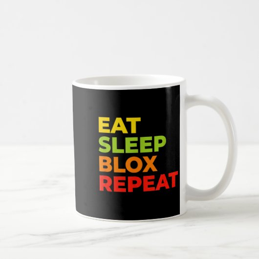Child Eat Sleep Blox Repeat - Kids Gaming Slogan F コーヒーマグカップ (右)