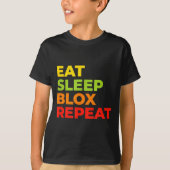 Child Eat Sleep Blox Repeat - Kids Gaming Slogan F Tシャツ (正面)