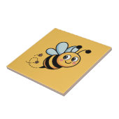 Child-Friendly Bee Mascot with Dotted Trail タイル (側面)