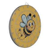 Child-Friendly Bee Mascot with Dotted Trail ダーツボード (正面左)
