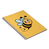 Child-Friendly Bee Mascot with Dotted Trail ノートブック (右側)