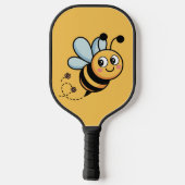 Child-Friendly Bee Mascot with Dotted Trail ピックルボールラケット (裏面)