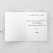 Child Handwriting Photo Easter Vintage Gold Frames カード (内部)