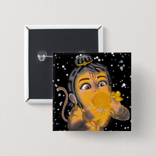 Child Hanuman Button 缶バッジ (正面&裏面)