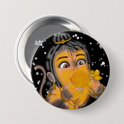 Child Hanuman Button 缶バッジ (正面&裏面)