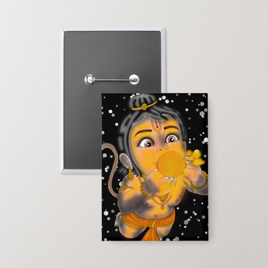 Child Hanuman Button 缶バッジ (正面/裏面)