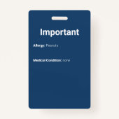 Child Identification写真ネイビーブルー バッジ (裏面)