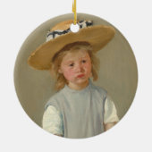 Child in a Straw Hat | Mary Cassatt セラミックオーナメント (裏面)