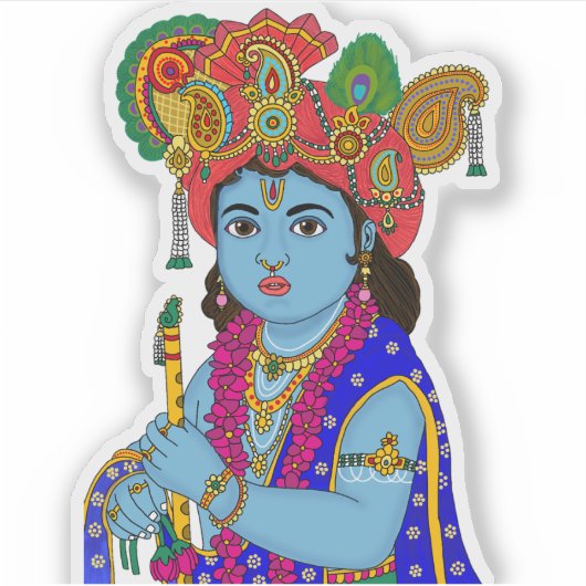 Child Krishna Sticker シール (正面)