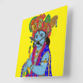 Child Krishna Wall Clock スクエア壁時計 (傾斜)