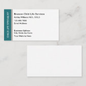Child Life Specialist編集可能名刺 名刺 (正面/裏面)