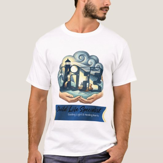 Child Life Specialist Guiding Light Healing Hearts Tシャツ (正面)