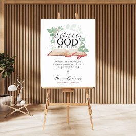 Child Of God Baby Showerウェルカムサイン ポスター