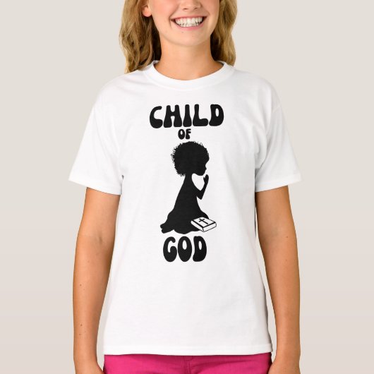 Child Of God Bible引用文ガールズ Tシャツ (正面)