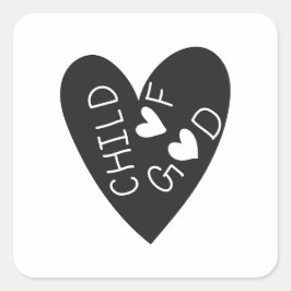 Child of God Black Heart スクエアシール