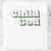 Child of God Vintage Christian Inspirational 長方形シール (バッグ)