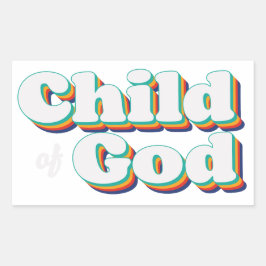 Child of God Vintage Christian Inspirational 長方形シール
