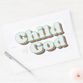 Child of God Vintage Christian Inspirational 長方形シール (封筒)