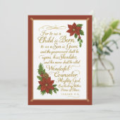 Child of Promise – Isaiah 9:6 Christmas Blessing シーズンカード (スタンド正面)