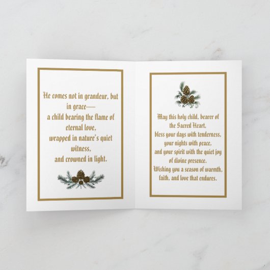 Child of the Sacred Flame Folded Greeting Card カード (内部)