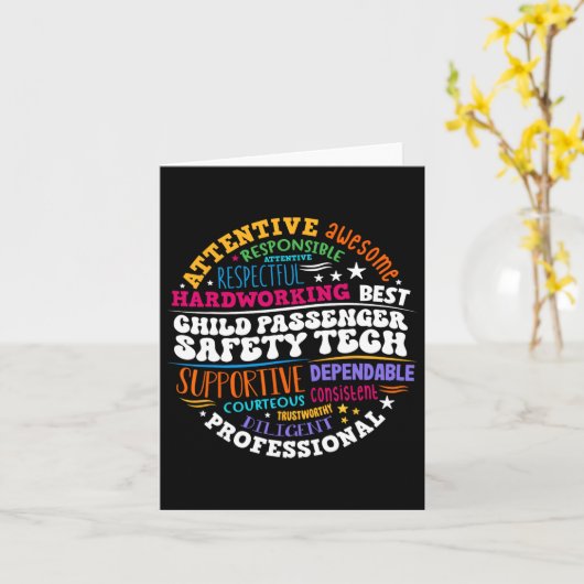 Child Penger Safety Technician  カード (黄色い花)