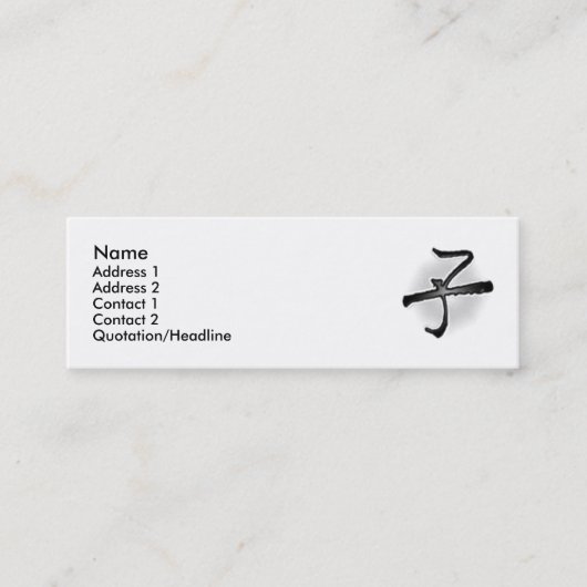 Child Ratプロファイルカード スキニー名刺 (正面)