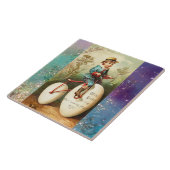 CHILD WITH EASTER EGG BIKE AND COLORFUL FLOWERS タイル (側面)