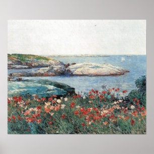 Childe Hassam -ケシ、群れの島 ポスター
