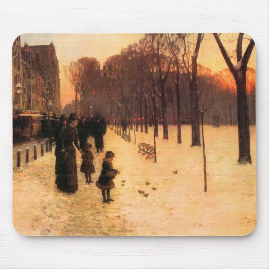 Childe Hassam -毎日のたそがれのボストン マウスパッド (正面)
