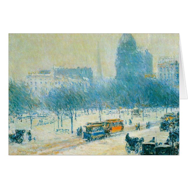 Childe Hassam -連合正方形の冬 (正面横)