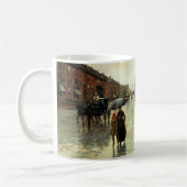 Childe Hassam -雨の日、ボストン コーヒーマグカップ (左)