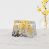 Childe Hassam - Pont王室のなパリ カード (黄色い花)