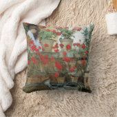 Childe Hasssamによるジェラニウム、ヴィンテージ印象主義 クッション (ブランケット)